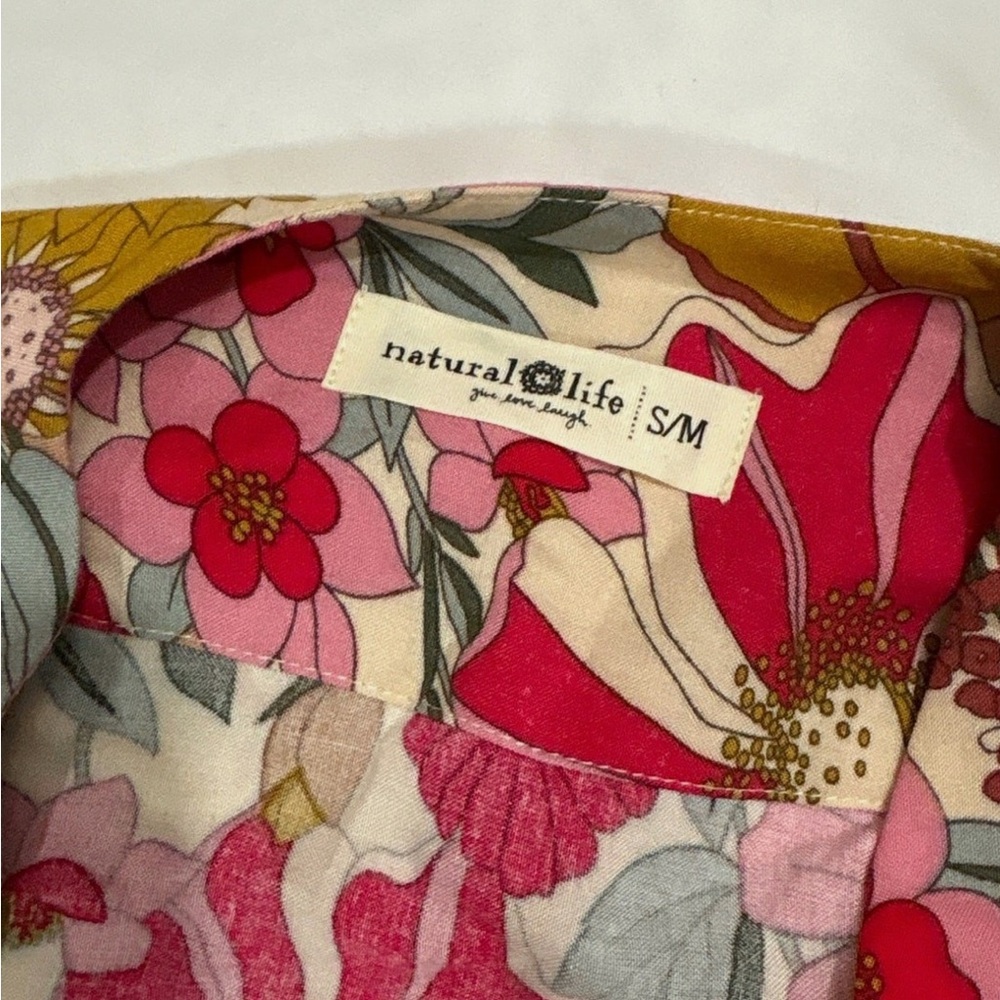 Natural Life Floral Kimono Duster - S/M - Picture 4 of 6